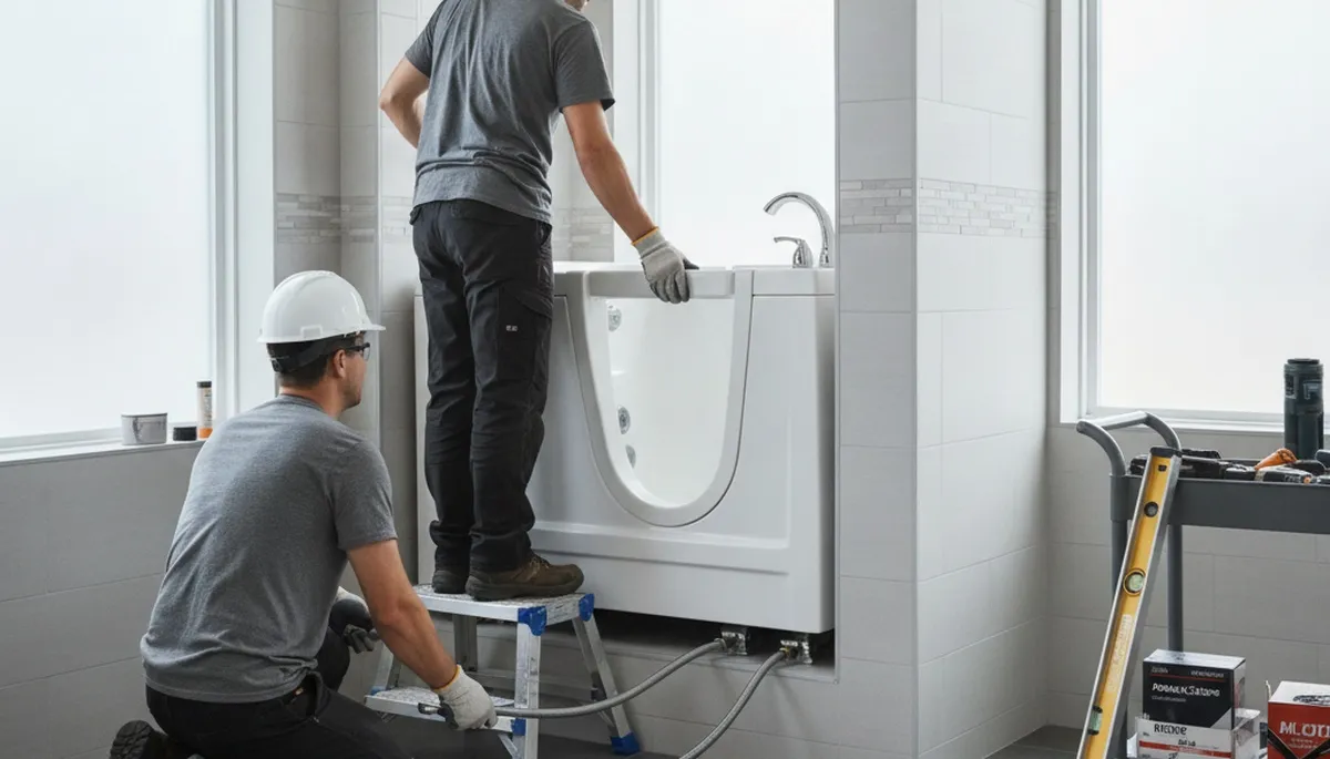 Walk-in tub installation by Albuquerque, NM plumbers for safer, accessible bathroom upgrades